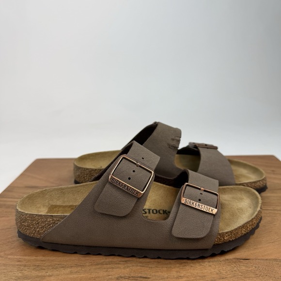 Birkenstock Shoes - New NWOB Womens Birkenstock Arizona Brown Leather Comfort Slides Sandals Size 39